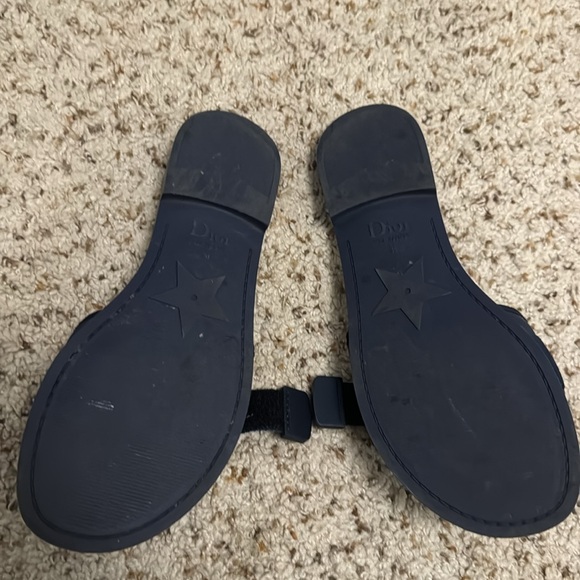 AUTHENTIC Navy blue DIOR FLAT SLIDE - Picture 2 of 9